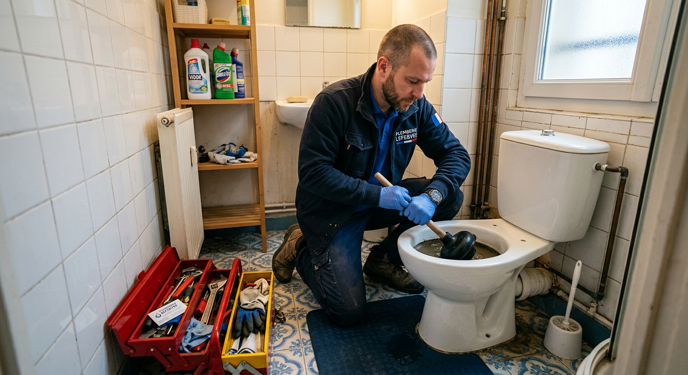 Débouchage WC en urgence par un plombier à Ermont